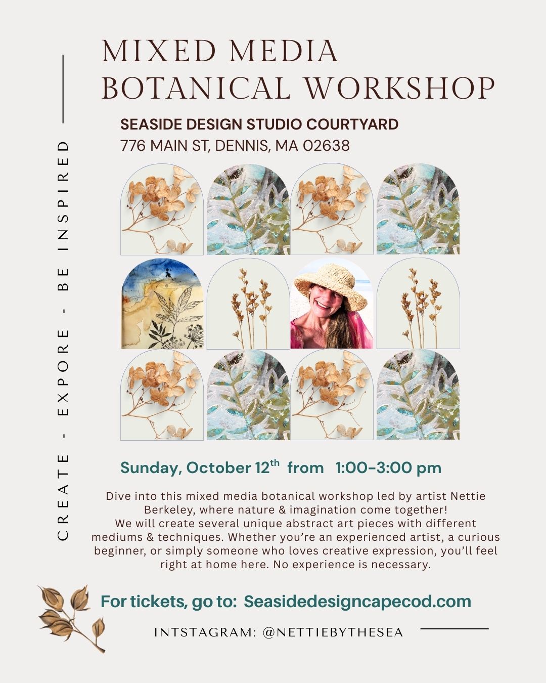Ticket - Mixed Media Botanical Workshop with Nettie Berkeley